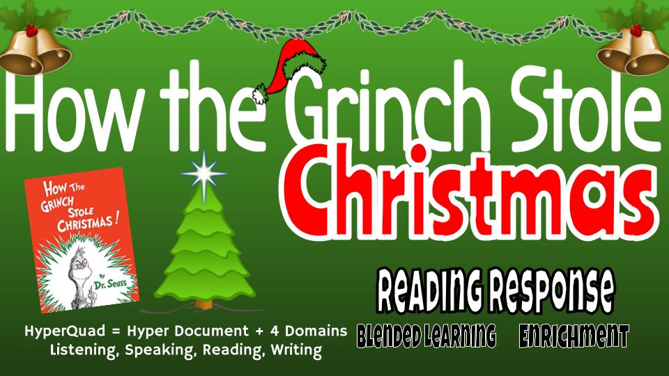 The Grinch Who Stole Christmas Reading Response HyperQuad